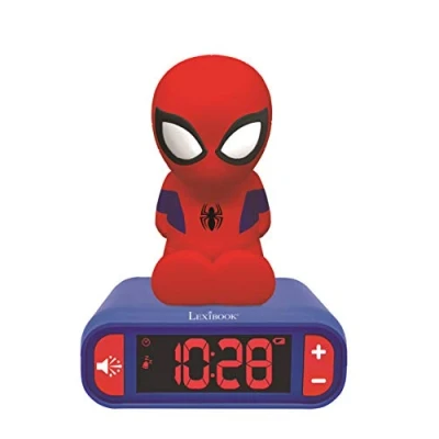 Abbildung von Lexibook, Spider Man, Nachtwecker, Sounds und Melodien, LCD Bildschirm mit Hintergrundbeleuchtung, Leuchtanzeige, Schlummerfunktion, Blau/Rot, RL800SP