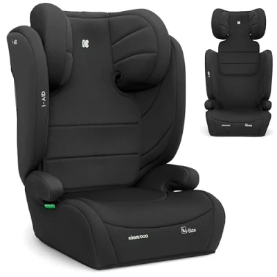 Abbildung von KikkaBoo i AID Kindersitz 1536 kg ohne ISOFIX, Gruppe 2 3 (100150 cm), von 3,5 bis 12 Jahren, Size, 13 fach verstellbare Kopfstütze, Schwarz
