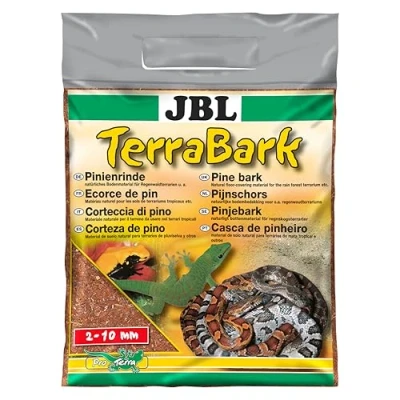 Abbildung von JBL TerraBark 71021 Bodensubstrat, für Wald und Regenwaldterrarien, Pinienrinde, 2 10 mm, 5 l