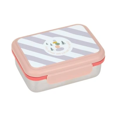 Abbildung von LÄSSIG Kinder Brotdose Edelstahl Lunchbox Frühstücksbox Nachhaltig Kindergarten Schule/Lunchbox Stainless Steel rose/pink