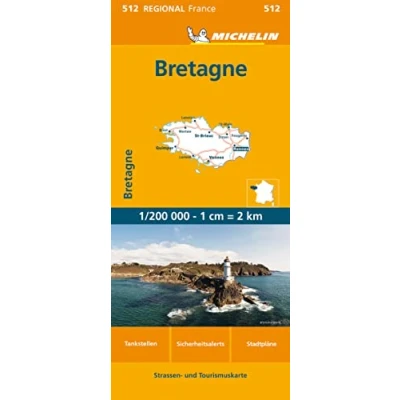 Abbildung von Michelin Bretagne: Straßen und Tourismuskarte 1:200.000 (MICHELIN Regionalkarten)