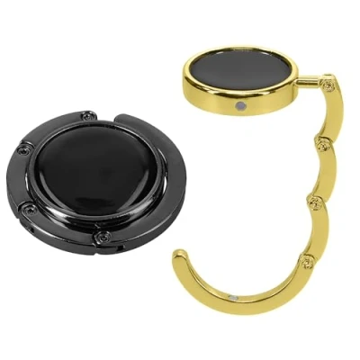 Abbildung von kwmobile Taschenhalter für Tisch 2X Faltbare Antirutsch Handtaschenhalter Haken Taschen Aufhänger Geschenkidee Gadgets Frauen Taschenhaken Set
