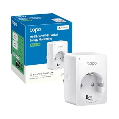Abbildung von Tapo P110M Matter WLAN Steckdose mit Verbrauchsanzeige, smart Home, funktioniert Alexa, Google SmartThings, App, Sprachsteuerung, Fernzugriff