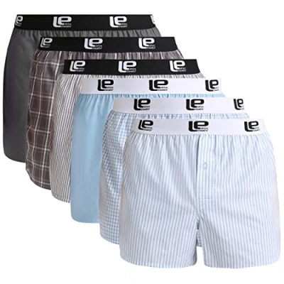 Abbildung von Lower East Herren Le215 Boxershorts, Hellblau/Grau, XL EU