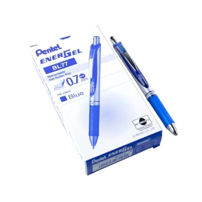 Abbildung von Pentel EnerGel XM BL77 Gelschreiber mit Druckmechanik, blau (12 Stück)