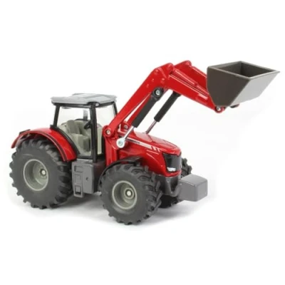 Abbildung von siku 1985, Massey Ferguson 8690 Traktor mit Frontlader, 1:50, Metall/Kunststoff, Rot, Viele Funktionen