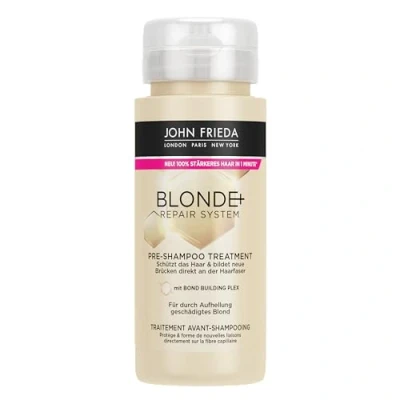 Abbildung von John Frieda BLONDE+ Repair System Pre Shampoo Treatment Inhalt: 100 ml Mit Bond Building Plex Für durch Aufhellung geschädigtes Blond Schützt das Haar