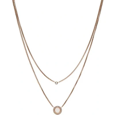 Abbildung von Fossil Classics Halskette roségoldcoloured, Damen, Größe: One Size, Roségold coloured