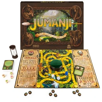 Abbildung von Spin Master Games Jumanji das actiongeladene Familienspiel für 24 mutige Abenteurer ab 8 Jahren kooperatives Abenteuerspiel mit spannenden Challenges