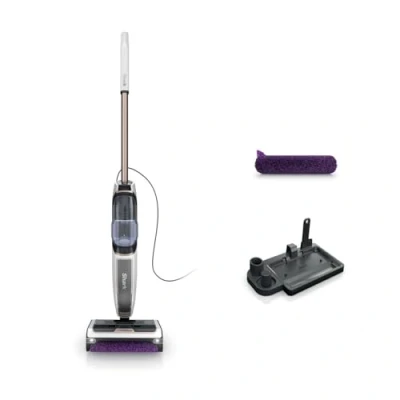 Abbildung von Shark SteamPickUp 3 in 1 Dampfreiniger, harte Böden, chemiefrei, reinigt nassen &amp; trockenen Schmutz, 420ml Fassungsvermögen, Extra Bürstenrolle, Aufbewahrungsstation, Bürstenrollenhalter, Weiß SD200EU
