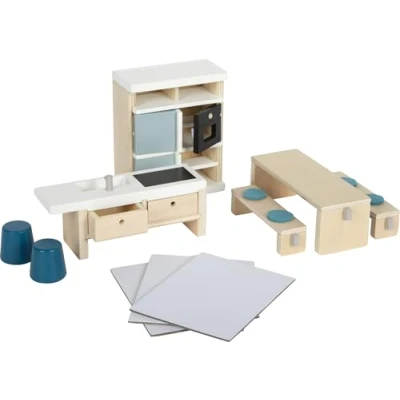Abbildung von Small Foot Puppenhausmöbel Küche aus Holz, Möbel Set für das Puppenhaus, Kinder ab 3 Jahren, 12629