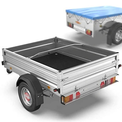 Abbildung von Tarpofix® Anhänger Planenbügel Flachplanenbügel (1 4er Set) Universell anpassbare Anhängerplanen Haltebügel (100 145 cm) langlebige &amp; rutschfeste Alu Bügel für Flachplane 100% Aluminium Spriegel