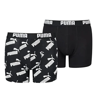 Abbildung von PUMA BOYS AOP Boxer Panties für Kinder, Größe: 146 152, Black