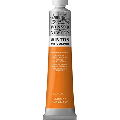 Abbildung von Winsor &amp; Newton 1437090 Winton, feine hochwertige Ölfarbe 200ml Tube mit gleichmäßiger Konsistenz, Lichtbeständig, hohe Deckkraft, Reich an Farbpigmenten Kadmium Orange Farbton