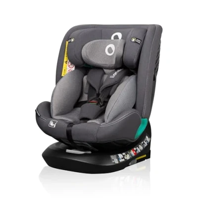 Abbildung von Lionelo Bastiaan i Size One 360o drehbarer Autositz für Kinder von 40 150 cm, Montage in Fahrtrichtung und entgegen der möglich, ISOFIX Pas TopTether Einstellbare Rückenlehne