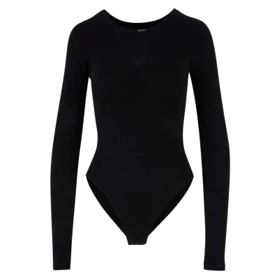 Abbildung von Urban Classics Stretch Longsleeve Body, Damen, Größe: Small, Black