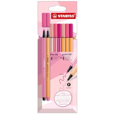 Abbildung von Premium Filzstifte &amp; Fineliner STABILO Pen 68 point 88 Shades of Pink 8er Pack