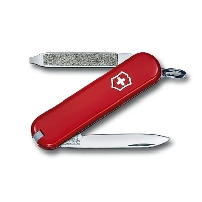 Abbildung von Victorinox Schweizer Taschenmesser Klein, Escort, Multitool, Swiss Army Knife, 6 Funktionen, Klinge, Schraubendreher 2.5 mm, Ring