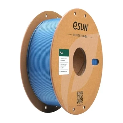 Abbildung von eSUN PLA+ Filament 1.75mm, 3D Drucker PLA Plus, Maßgenauigkeit +/ 0.03mm, 1kg Spule (2.2 LBS) Druck für Drucker, Haze Blau