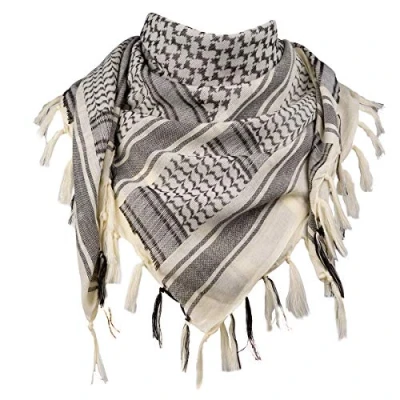 Abbildung von FREE SOLDIER Halstuch/Kopftuch Shemagh,100% Baumwolle Pali Tuch Schals Unisex,Beige,110 * 110cm
