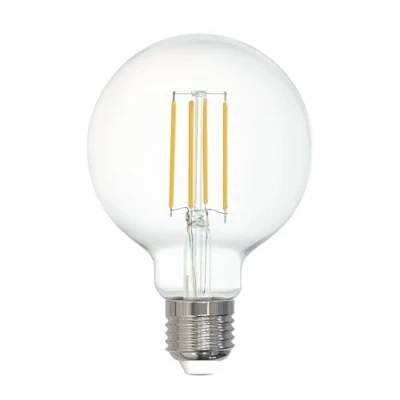 Abbildung von EGLO connect.z Smart Home LED Leuchtmittel E27, G80, ZigBee, App und Sprachsteuerung Alexa, dimmbar, neutralweiß, 806 Lumen, 6 Watt, Vintage Glühbirne klar