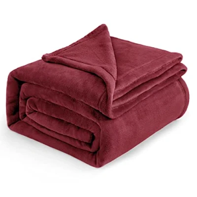 Abbildung von BEDSURE Kuscheldecke Flauschig Decke Fleecedecke Wohndecke Warm Winter Weich, Sofadecke XXL, Couch Blanket, Große, Wohn &amp; Kuscheldecken 230x270cm, Sofa überwurfdecke Rot