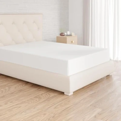 Abbildung von Amazon Basics Spannbettlaken, 160 x 200 30 cm, Mikrofaser, Spannbetttuch Matratzenhöhe bis Weiß