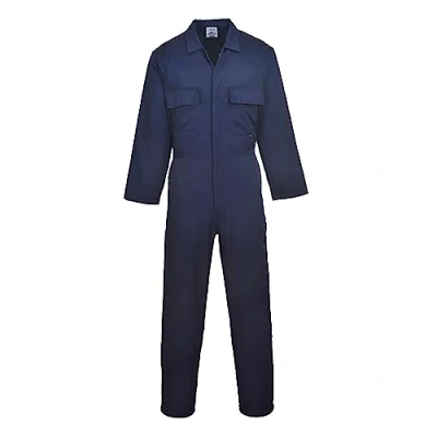 Abbildung von Portwest S999 Herren Euro Arbeitskleidung Polycotton Overall Arbeitsanzug Navy Tall, L