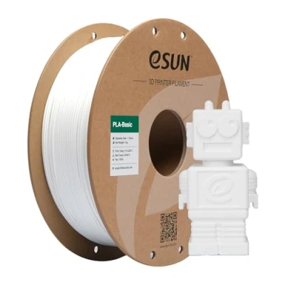 Abbildung von eSUN PLA Filament 1.75mm, Basic 3D Drucker Maßgenauigkeit +/ 0.03mm, 1KG Spule (2.2 LBS) Super Speedy für Drucker, Weiß