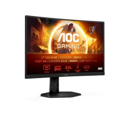 Abbildung von AOC Gaming C27G4ZXU 27 Zoll FHD Curved Monitor, 280 Hz, 0.3 ms, FreeSync Premium, HDR10 (1920x1080, 2X HDMI, DisplayPort, USB Hub) schwarz/grau