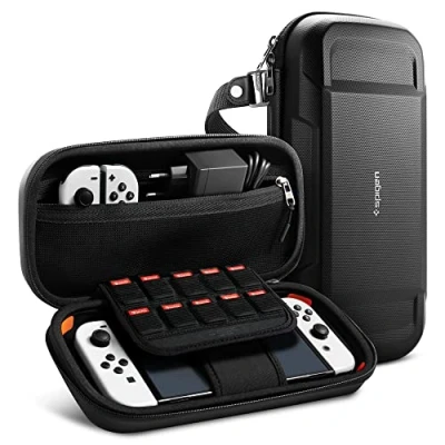 Abbildung von Spigen Rugged Armor Pro Kompatibel mit Nintendo Switch OLED 2021 und 2017 Schwarz