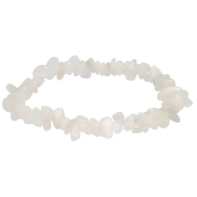 Abbildung von Lebensquelle Plus beliebtes Splitterarmband Handgefertigtes Elastisches Stretch Splitter Armband Echter natürlicher Edelstein (Regenbogen Mondstein)