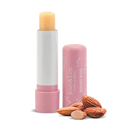 Abbildung von Jean &amp; Len Sensitiver Lip Balm mit Bio Sheabutter Mandelöl, beruhigt, bewahrt die Lippen vor dem Austrocknen, für geschmeidig weiche Lippen, Ohne Mineralöl, Parfümfrei, vegan, 4,7 g