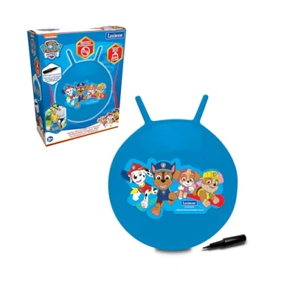 Abbildung von Lexibook BG040PA Paw Patrol Helfer auf Vier Pfoten Chase Aufblasbarer Hüpfball, Inbegriffenen manuellen Pumpe, Sicherer und widerstandsfähiger Kunststoff, Blau, S