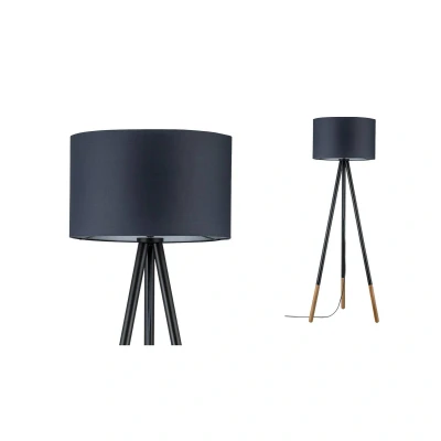 Abbildung von Paulmann 79633 Neordic Stehleuchte Rurik max. 1x20W Stehlampe für E27 Lampen Standleuchte mit Stoffschirm Grau/Holz 230V ohne Leuchtmittel
