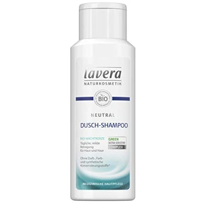 Abbildung von lavera Neutral Dusch Shampoo ∙ Bio Nachtkerze Haut &amp; Haar Seifenfreie milde Rezeptur Neurodermitis Medizinische Hautpflege vegan Pflanzenwirkstoffe Naturkosmetik Duschgel 200 ml