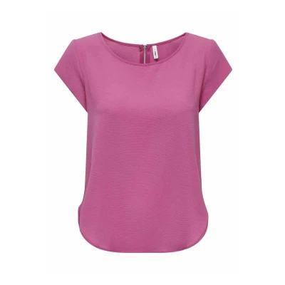 Abbildung von ONLY Onlvic Solid NOOS Tshirt basic, Damen, Größe: 34, Raspberry rose
