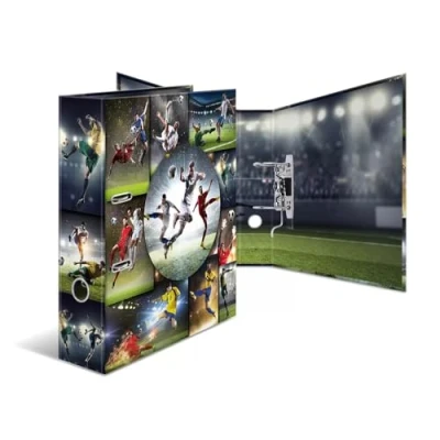 Abbildung von HERMA Ordner A4 Fussball, 7 cm breit, Kinder Ringordner mit Sport Motiv, bunter Aktenordner Innendruck für Jungen und Mädchen