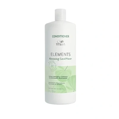 Abbildung von Wella Professionals Elements Renewing Conditioner Haarspülung mit natürlichen Inhaltsstoffen für trockenes Haar und empfindliche Kopfhaut repariert, schützt verhindert Frizz 1 L