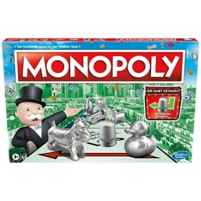 Abbildung von Monopoly Brettspiel, Familienspiel für Erwachsene und Kinder, 2 bis 6 Spieler, Strategiespiel Geschenk Familien, ab 8 Jahren