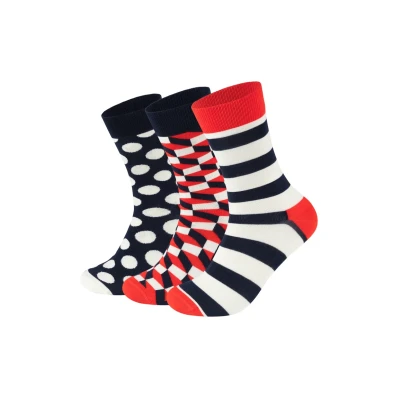 Abbildung von Happy Socks Unisex 3ER PACK Classic Socken, Größe: 36 39, Filled optic