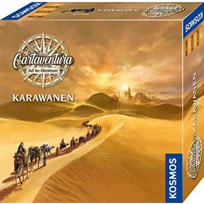 Abbildung von KOSMOS ‎683627 Cartaventura Karawanen, Abenteuer Spiel, packendes Gesellschaftsspiel mit 70 Karten und Mehreren Enden, für 1 4 Personen, ab 12 Jahre, in Deutscher Sprache