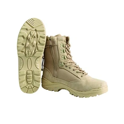 Abbildung von Mil Tec Herren Tactical Boot M.ykk Zipper Wanderstiefel, Khaki, 45 EU