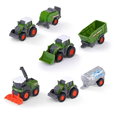 Abbildung von Dickie Toys Fendt Micro Team (9 cm) Traktor Set mit Anhänger, Original Fendt, zufällige Auswahl, für Kinder ab 3 Jahren, Mehrfarbig