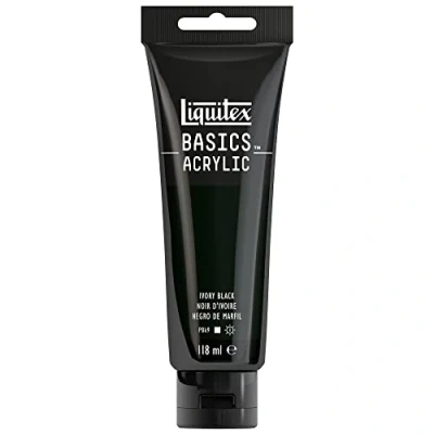 Abbildung von Liquitex 8870021 Basics Acrylfarbe, monopigmentierte Künstlerpigmente, lichtecht, mittlere Viskosität, Archivqualität, seidenglänzender Finish, 118ml Tube Silber