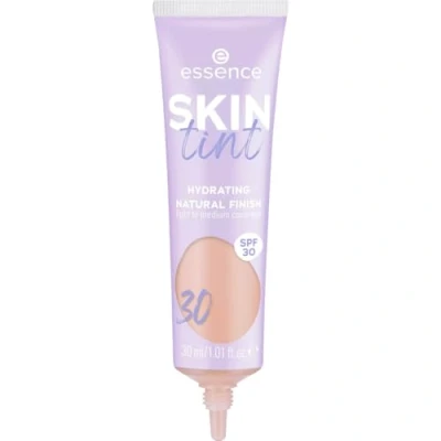 Abbildung von essence SKIN tint, Make up, Nr. 30, Nude, feuchtigkeitsspendend, natürlich, vegan, ölfrei, UVA und UVB Filter + SPF ohne Parfüm, 1er Pack (30ml)