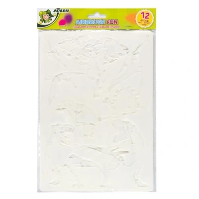 Abbildung von JOLLY 4446 0002 Airbrush Schablone, Kunststoff, Transparent, 12 Stück