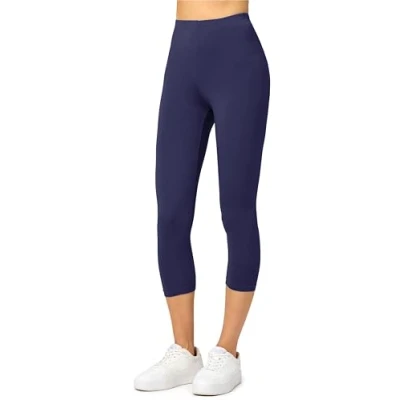 Abbildung von Merry Style Damen Leggings 3/4 Capri aus Viskose MS10 144 (Dunkelblau, XL)