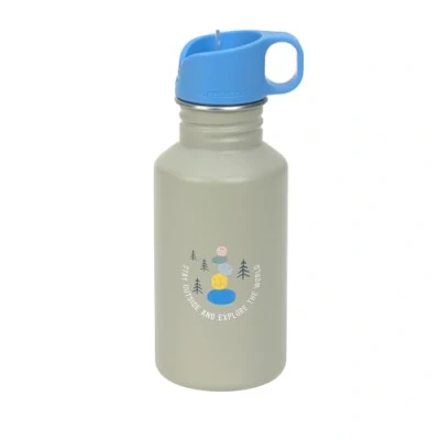 Abbildung von LÄSSIG Trinkflasche Edelstahlflasche BPA frei 500ml Kinder Kita Kindergarten auslaufsicher mit Sporttrinkverschluss/Bottle Stainless Steel Sunny Explorer green/blue