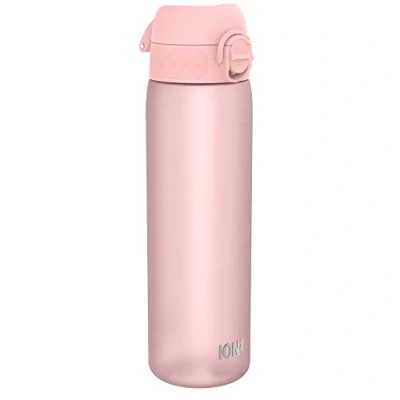 Abbildung von Ion8 Trinkflasche, 500 ml, Auslaufsicher, Einhandöffnung, Sichere Verriegelung, Spülmaschinenfest, BPA frei, Tragegriff, Klappdeckel, Leicht zu Reinigen, Klimaneutral, Rosenquarz